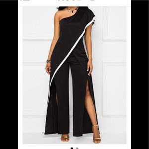 Black Off the Shoulder Jumpsuit